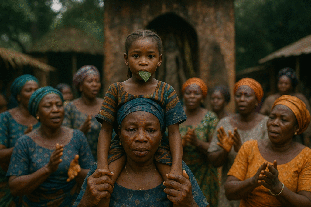 Ọrọme rite before the Nkwo shrine