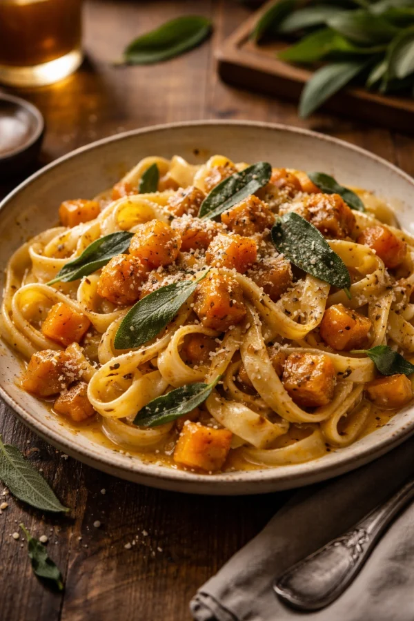Brown Butter Sage Butternut Squash Pasta